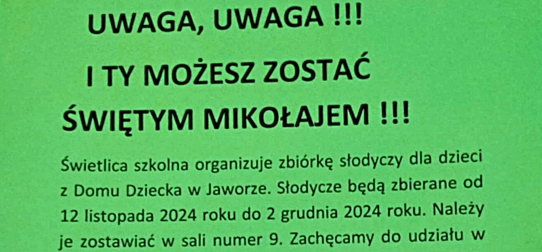 Zdjęcie plakatu informacyjnego